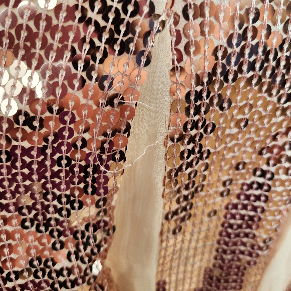 Free People Sequin Rose Pink Mini Dress Party Size XS - Picture 10 of 13